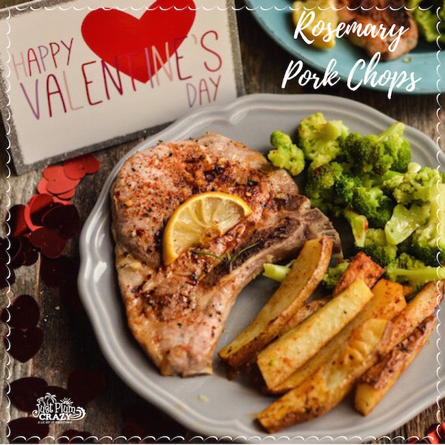 Valentine Rosemary Pork Chops